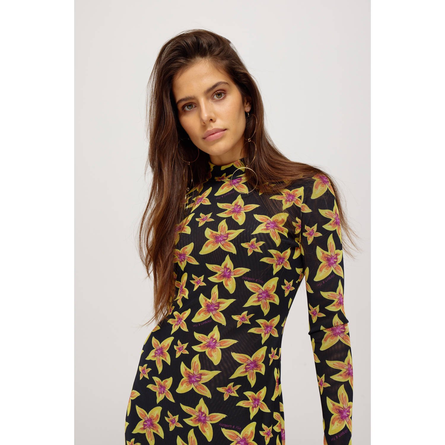 Harper & Yve Lange Mouw Top Jeff-Ls Multicolor Dames