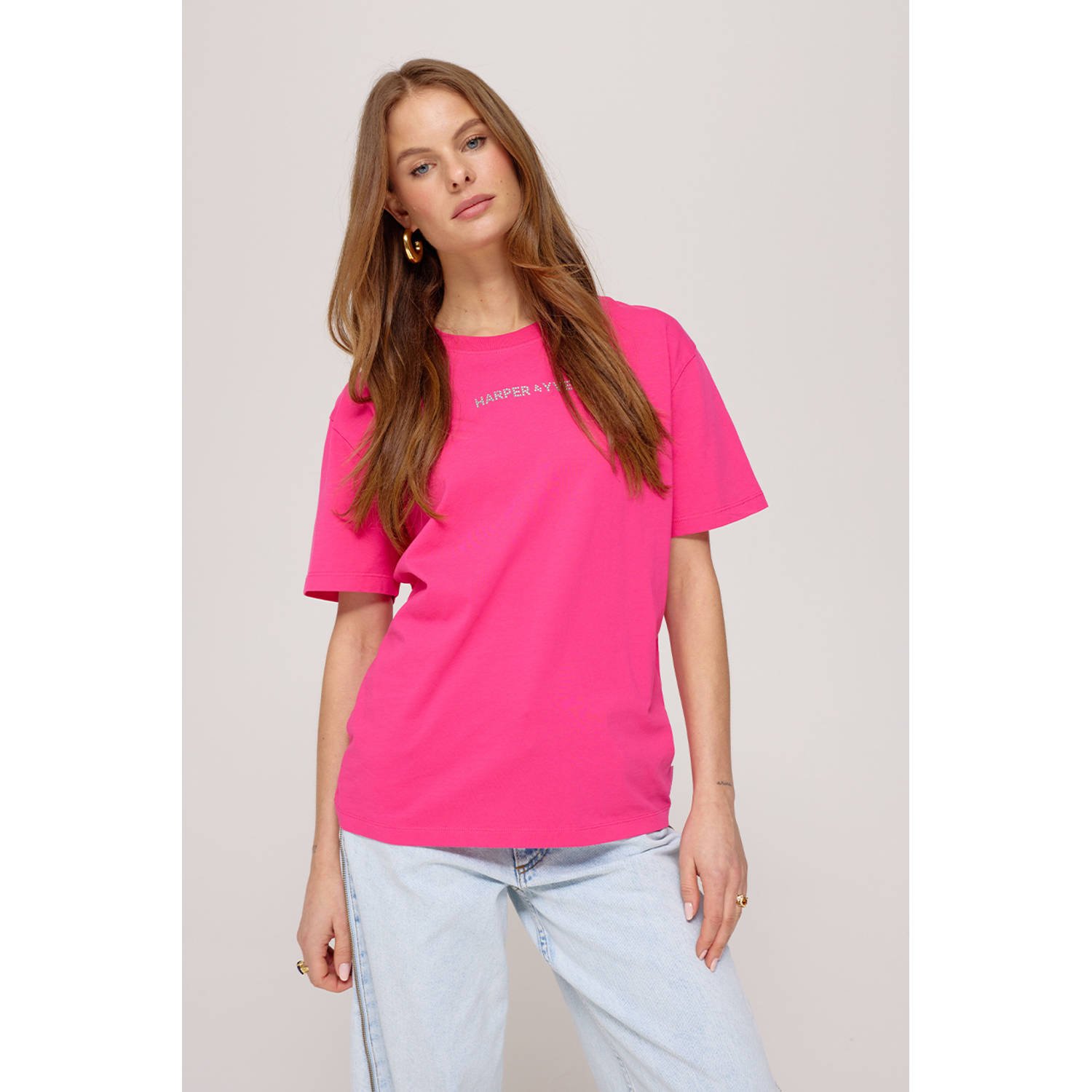HARPER & YVE Dames Tops & T-shirts Rhinestone-ss Roze