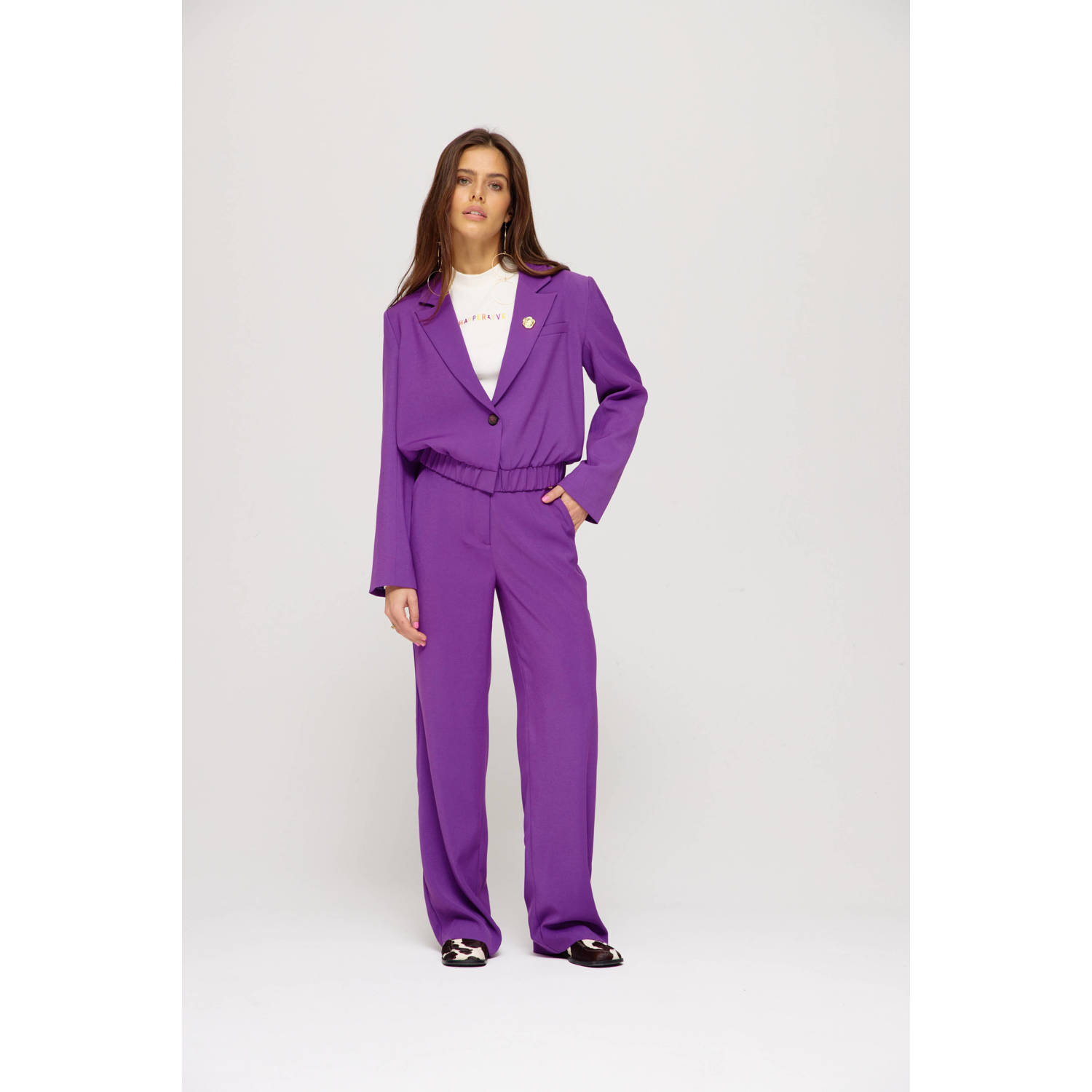 HARPER & YVE cropped blazer violet