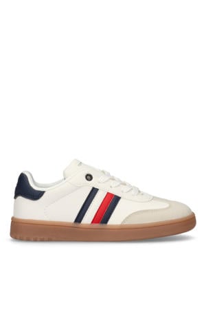 sneakers ecru/blauw/rood