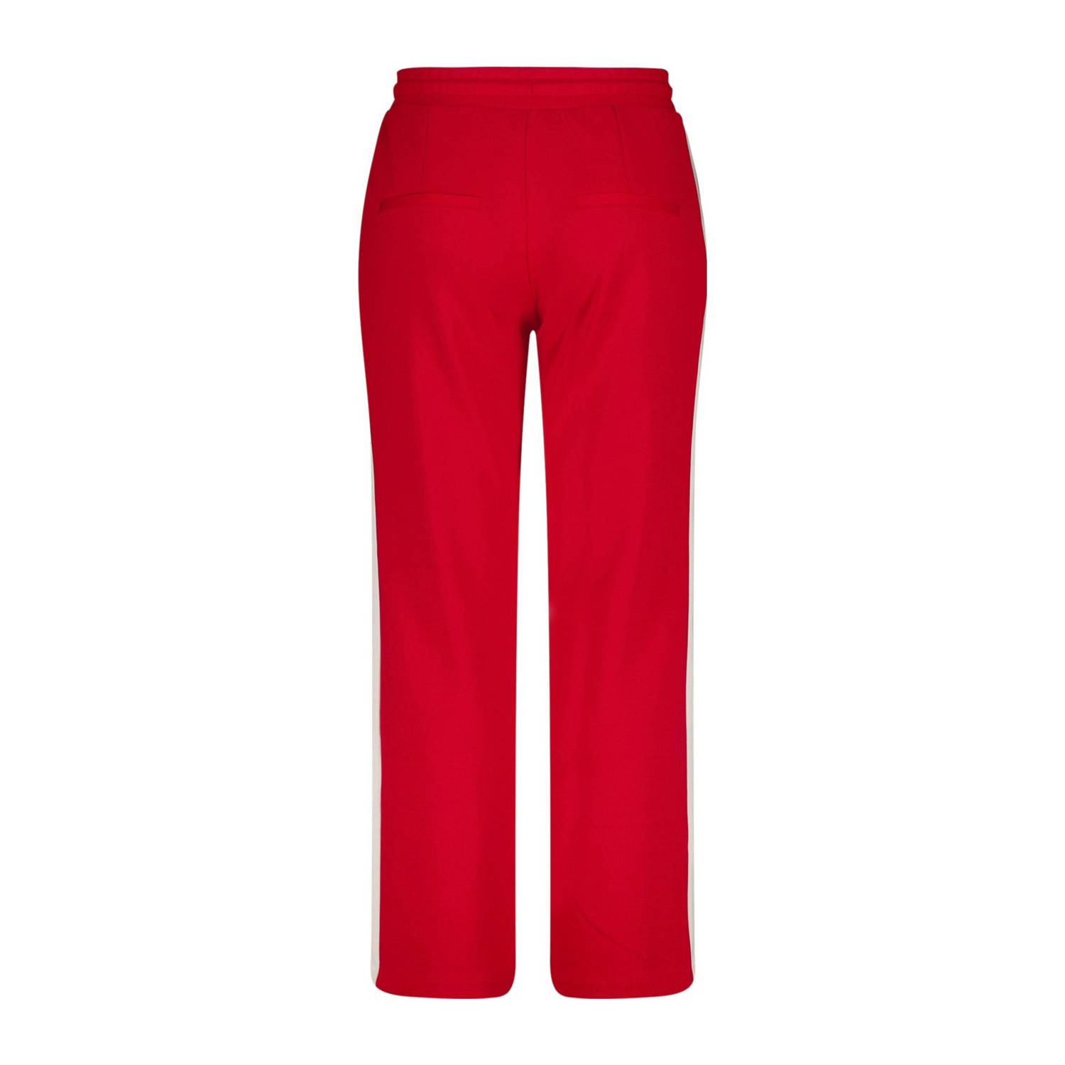 MS Mode wide leg high waist broek donkerrood