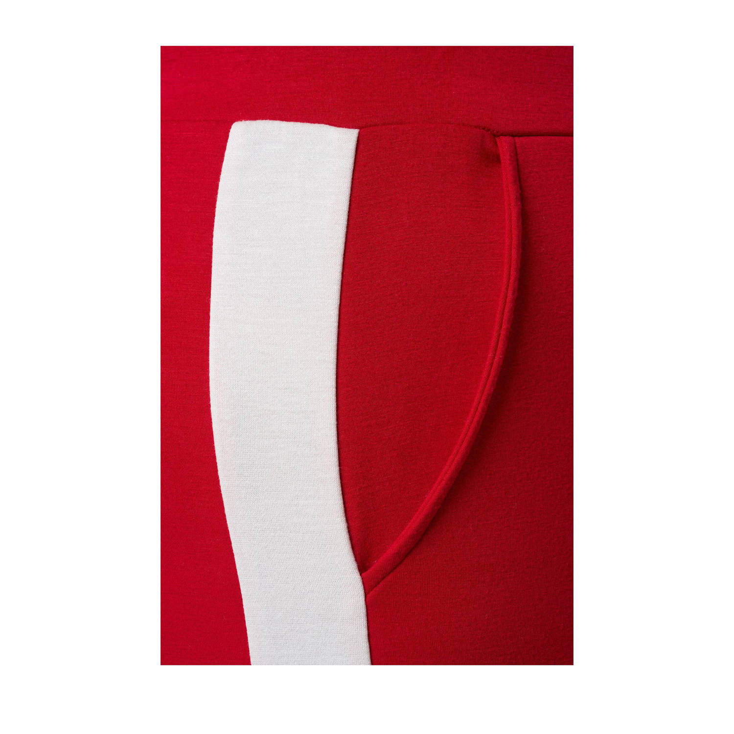 MS Mode wide leg high waist broek donkerrood