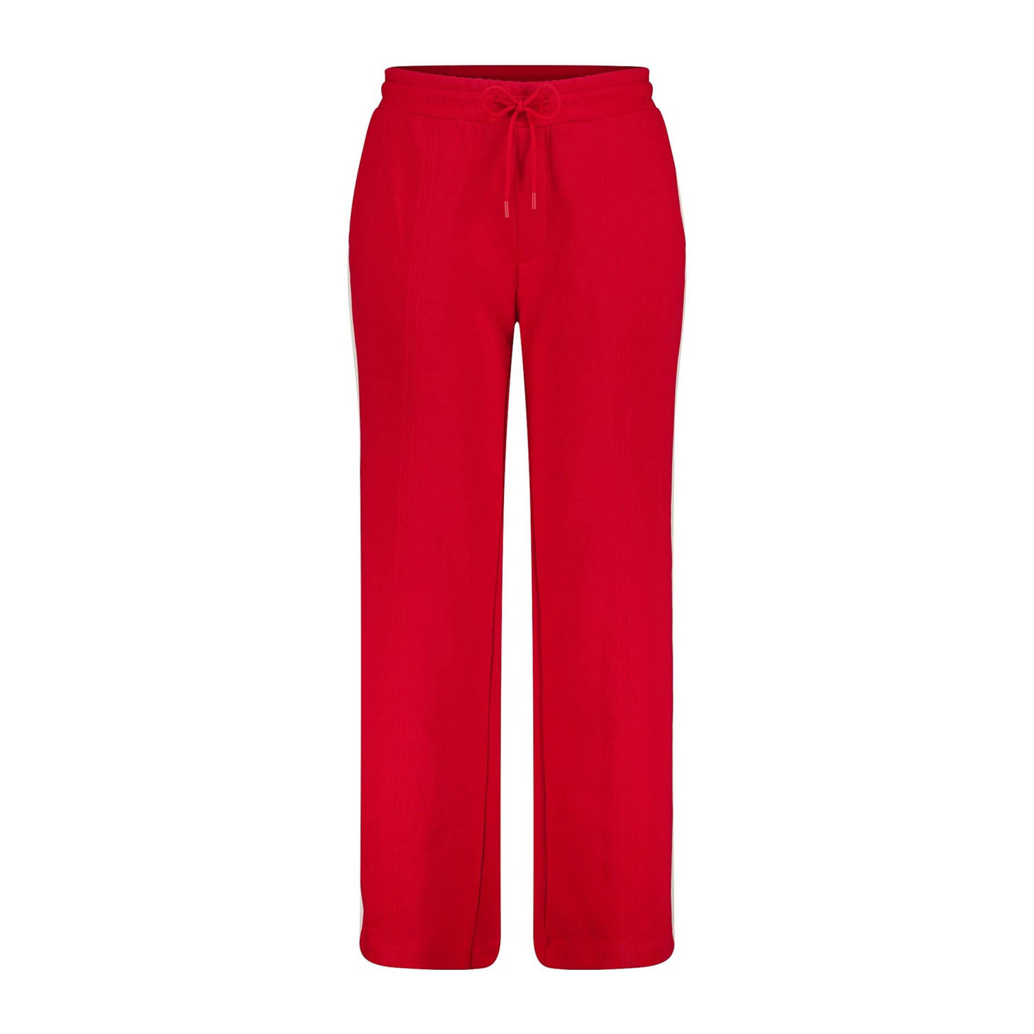 MS Mode wide leg high waist broek donkerrood