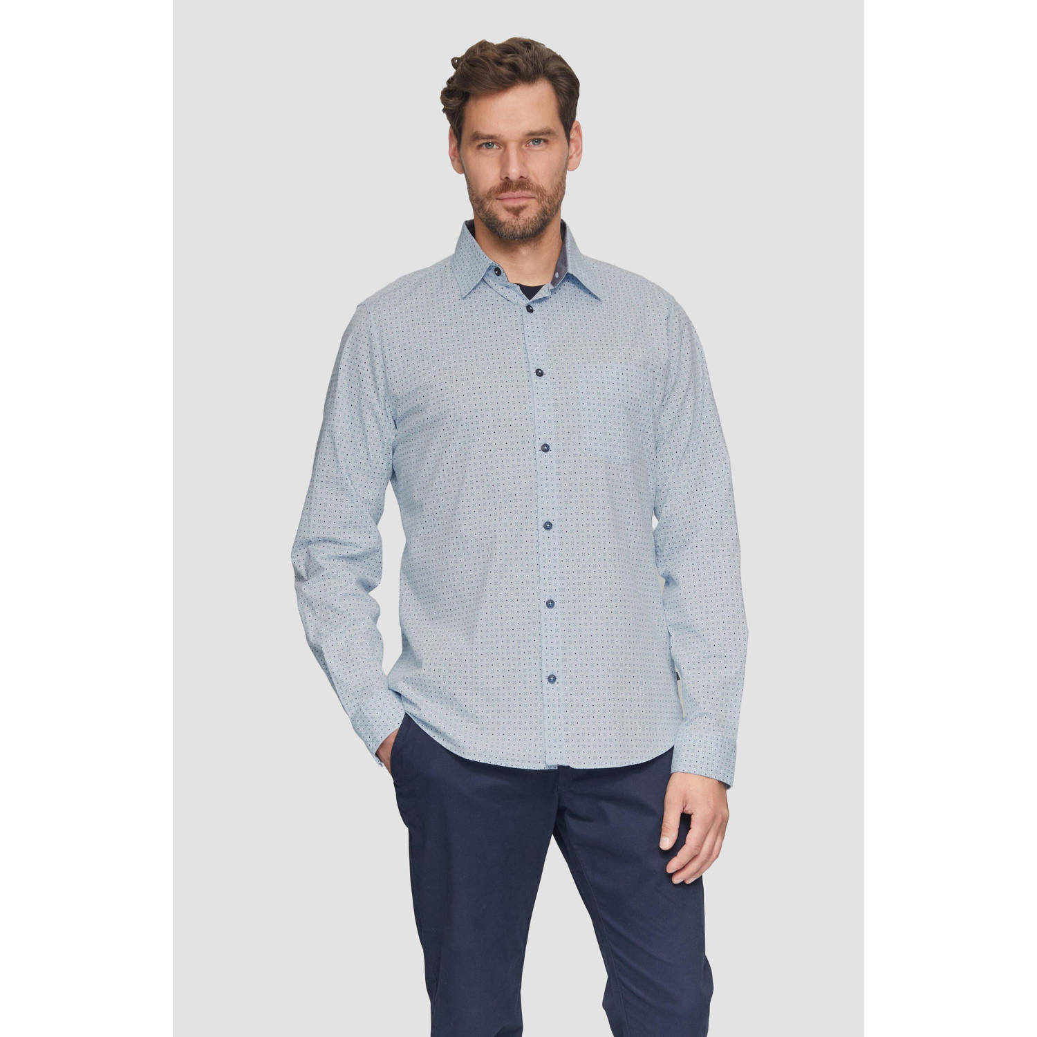 S.Oliver casual overhemd lichtblauw