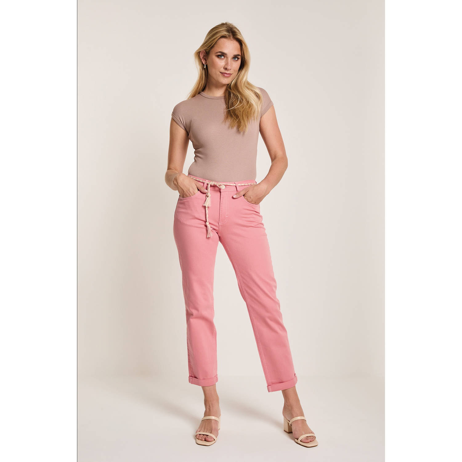 Para Mi high waist broek roze