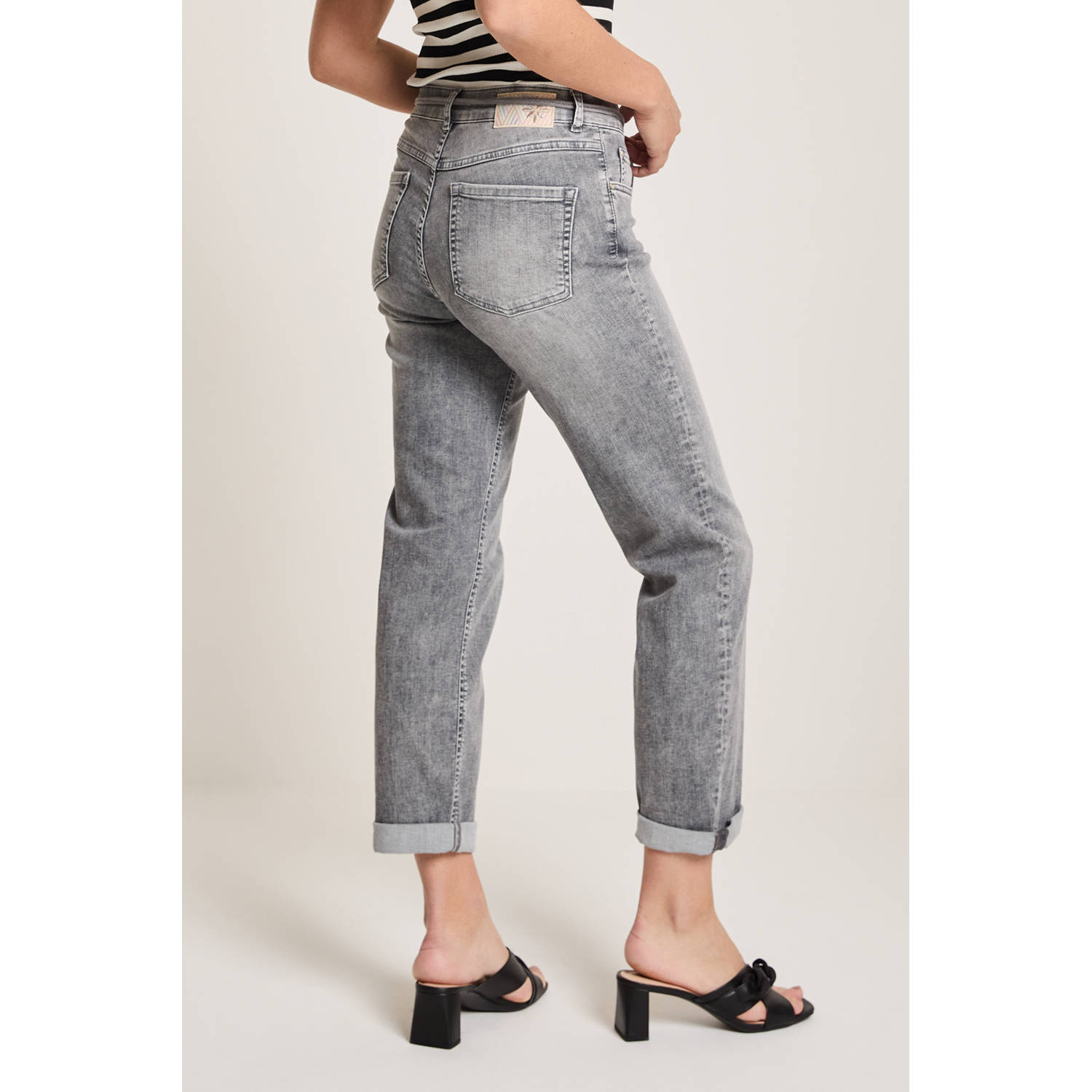 Para Mi high waist loose fit jeans grey denim