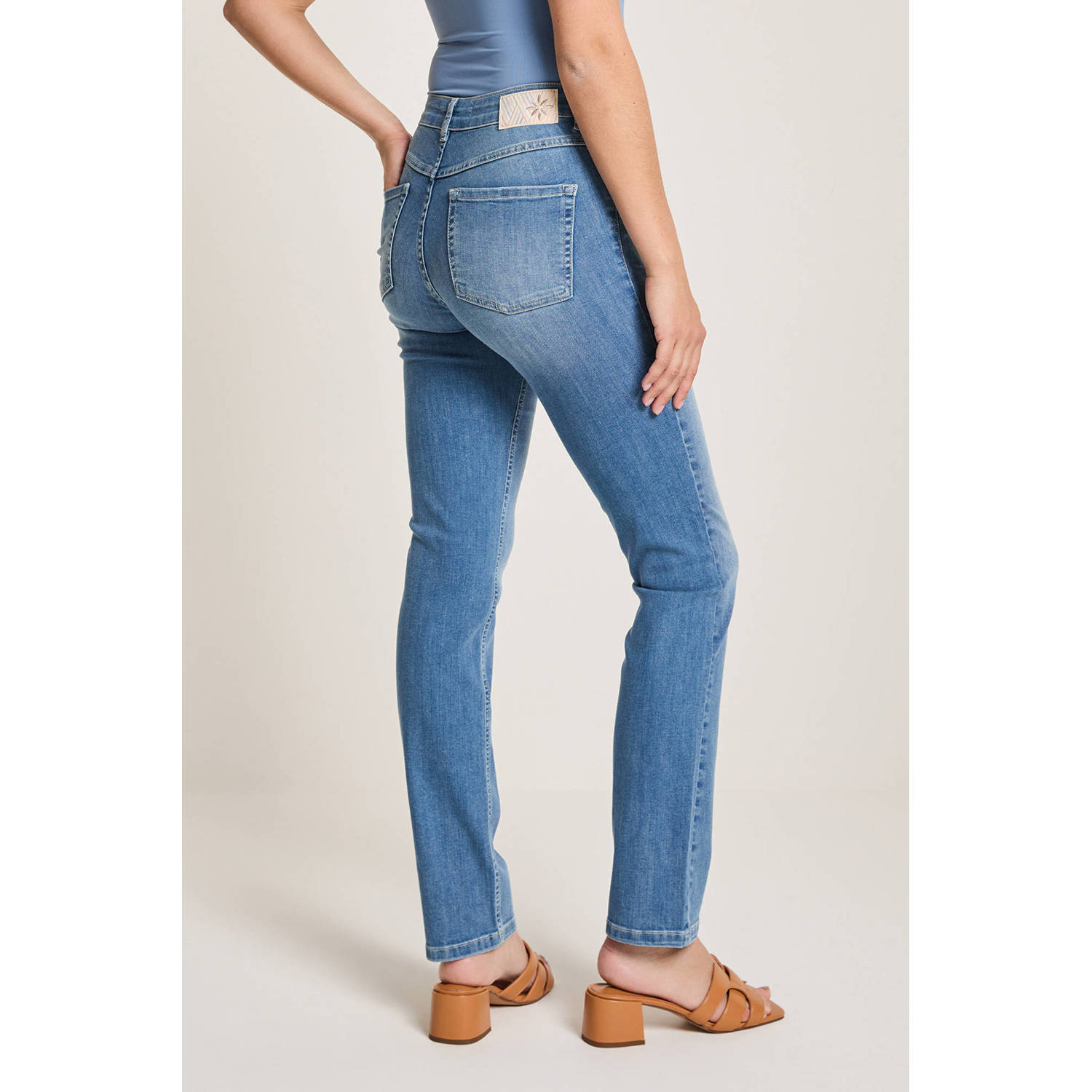 Para Mi high waist slim fit jeans medium blue denim