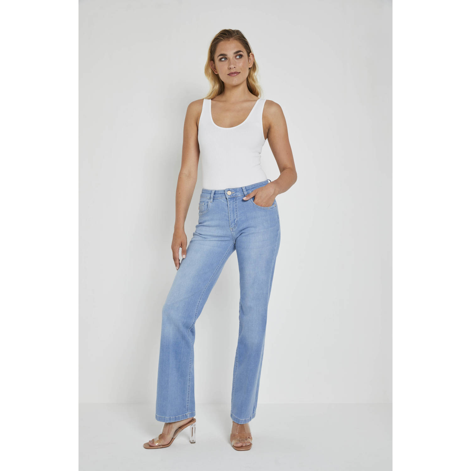 Para Mi high waist light blue denim