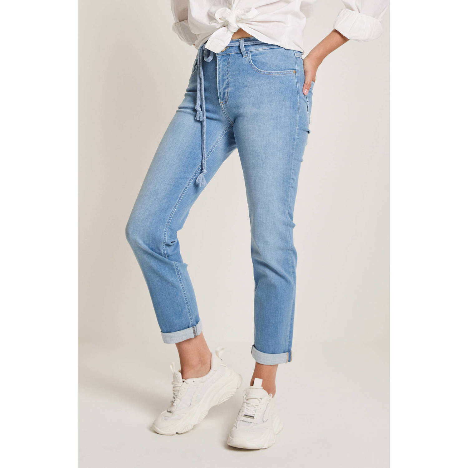 Para Mi high waist loose fit jeans light blue denim