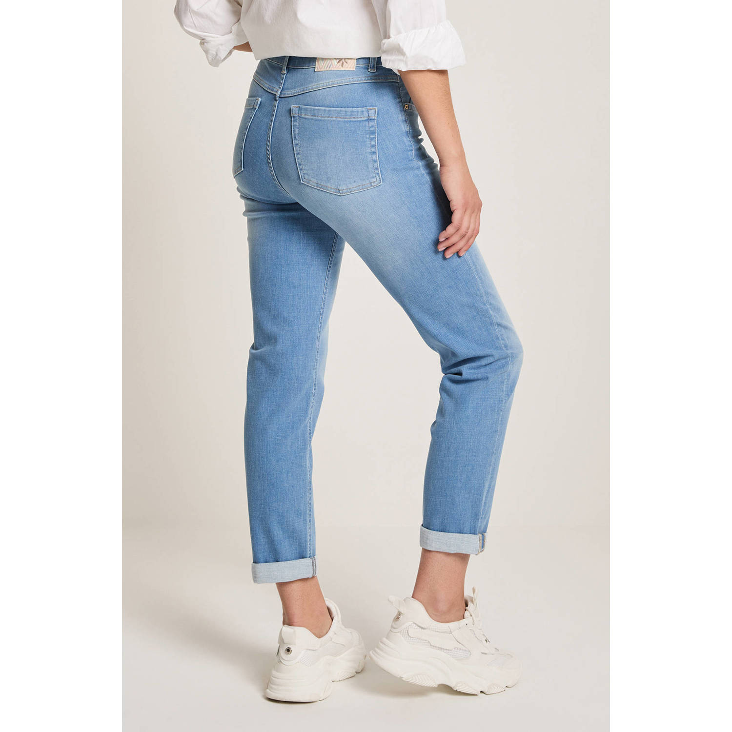 Para Mi high waist loose fit jeans light blue denim