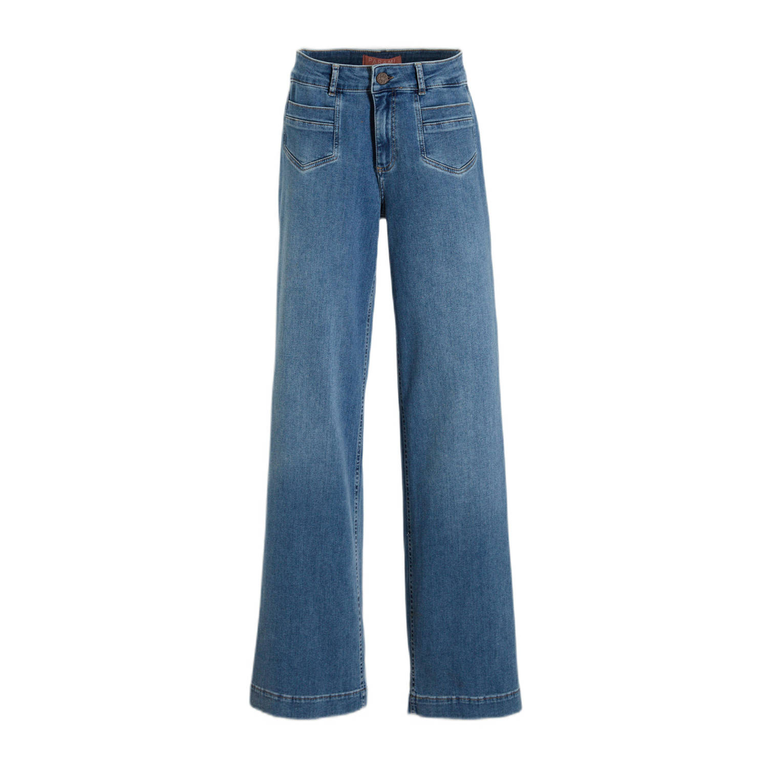 Para Mi high waist wide leg jeans medium blue denim
