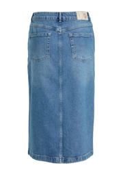 thumbnail: Medium blue denim dames Para Mi spijkerrok gemaakt van denim en met rits- en knoopsluiting