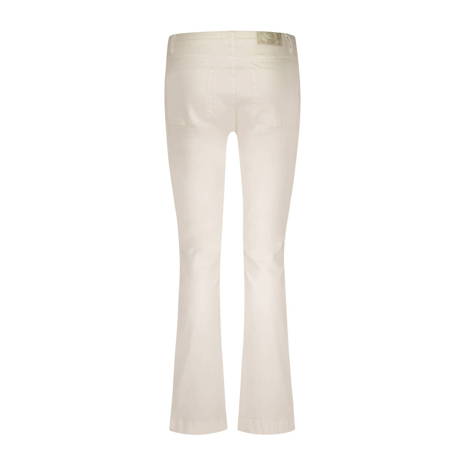 Para Mi flared high waist broek crème