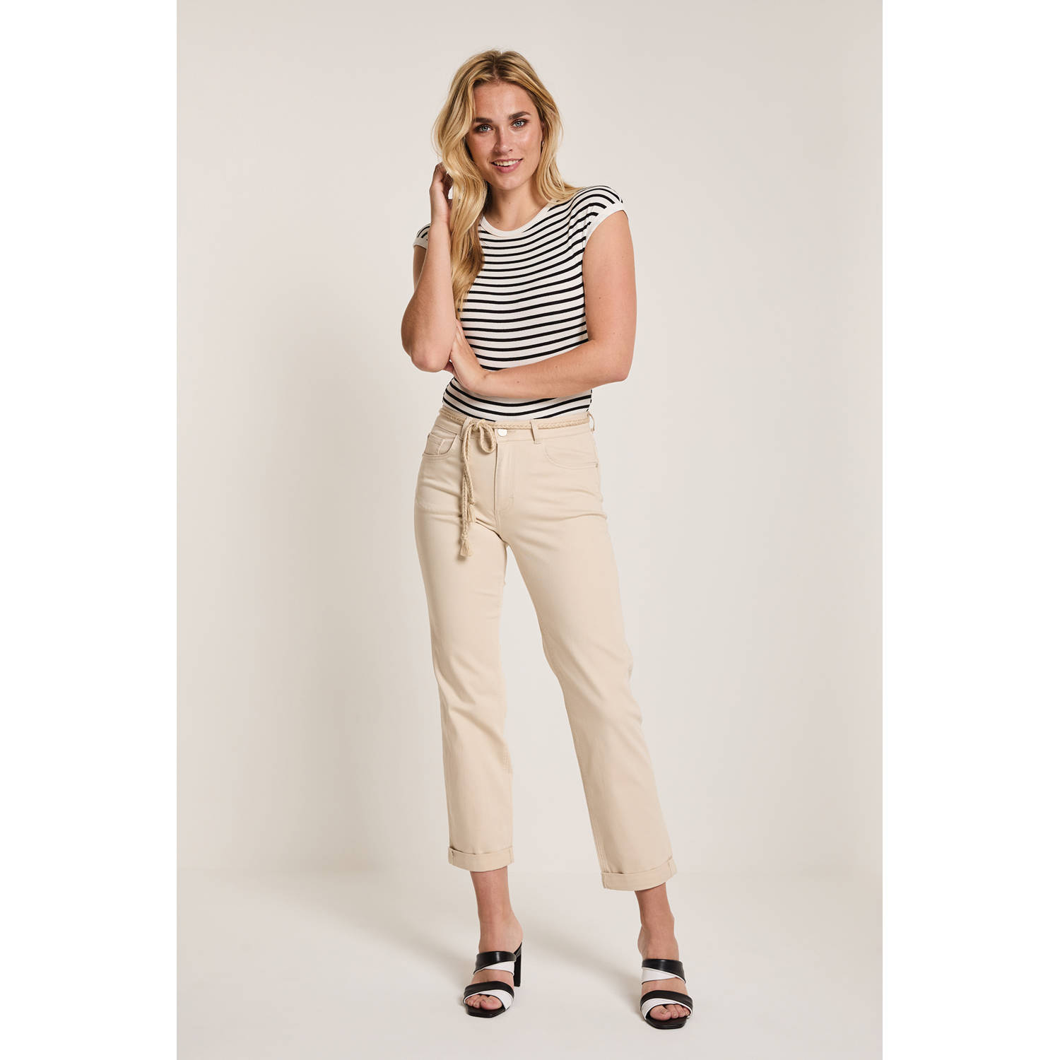 Para Mi high waist broek beige