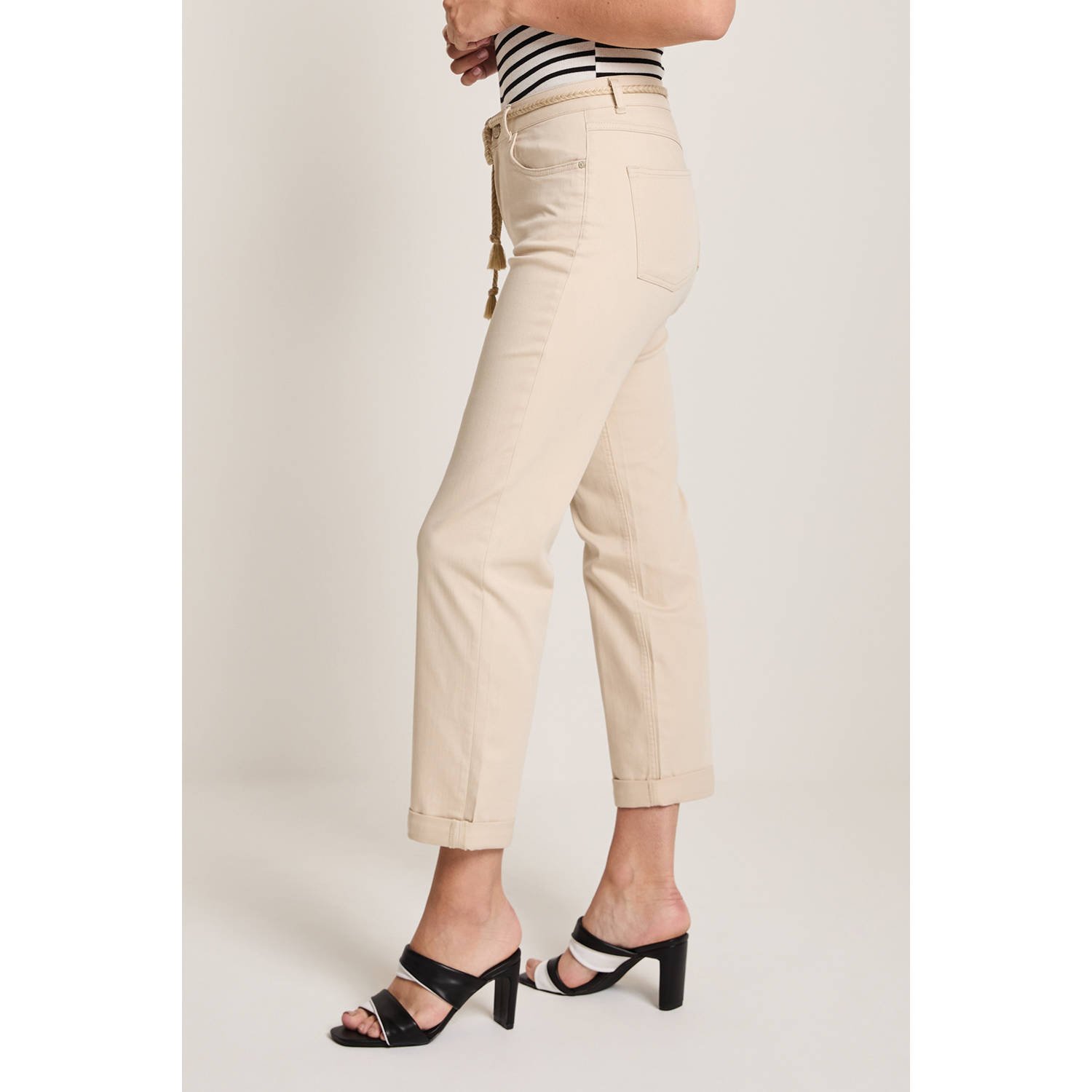 Para Mi high waist broek beige