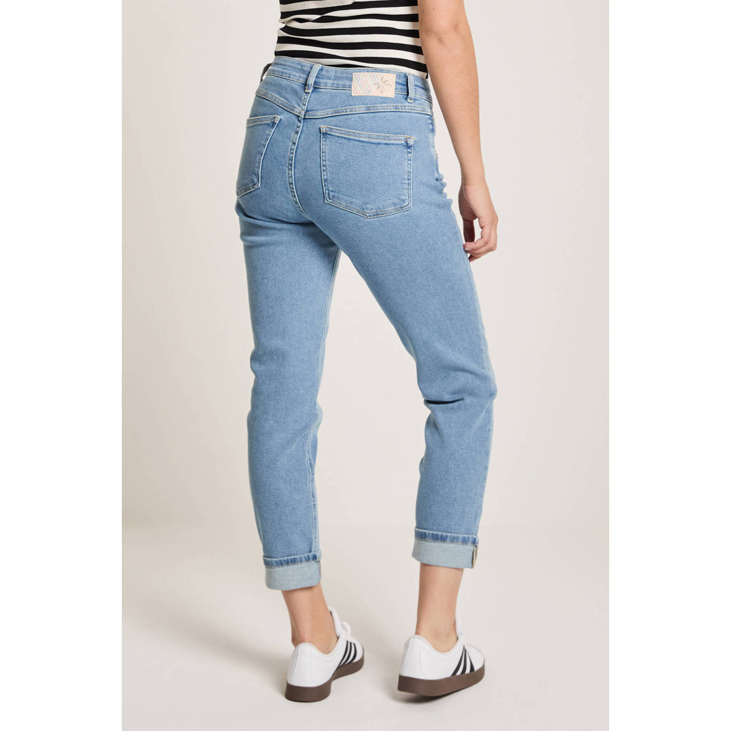 Para Mi high waist slim fit jeans light blue denim