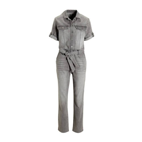 Geisha denim straight jumpsuit grey denim afbeelding