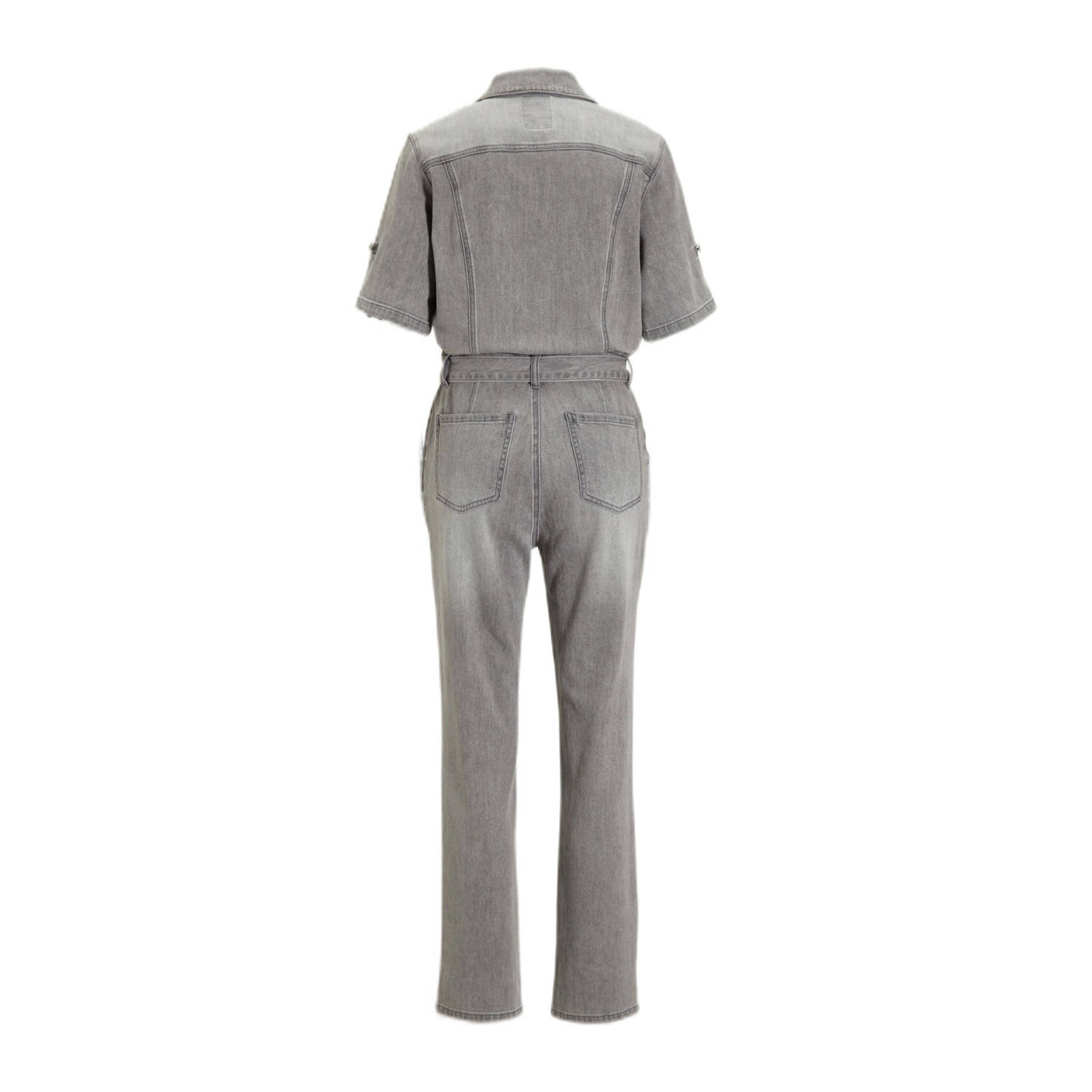 Geisha denim straight jumpsuit grey denim