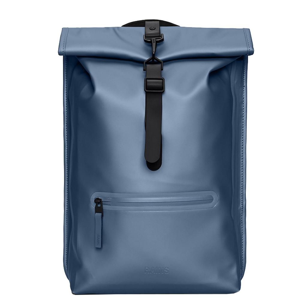 Rains rugzak Rolltop W3 metallic blauw