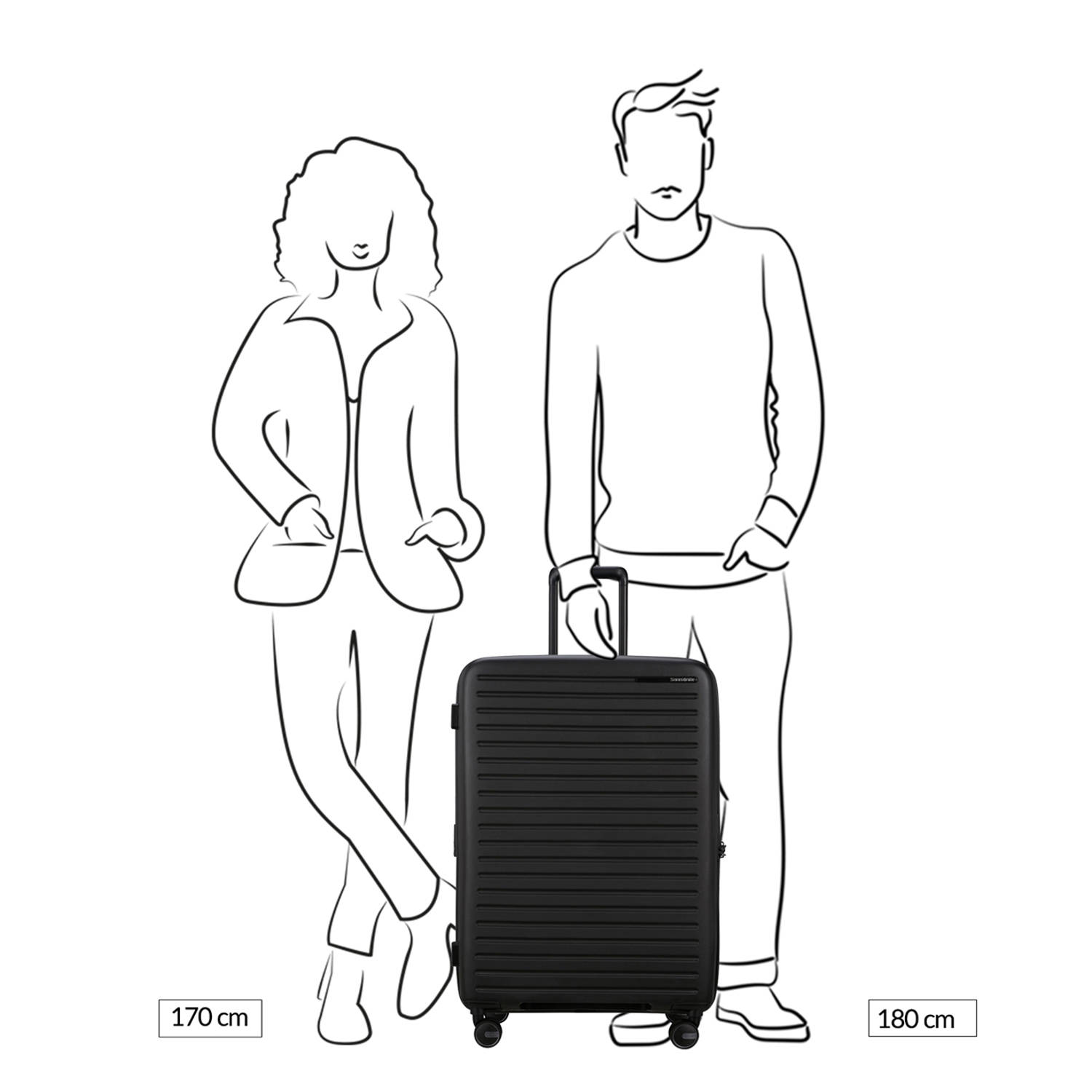 Samsonite trolley Restackd 75 cm. Expandable groen