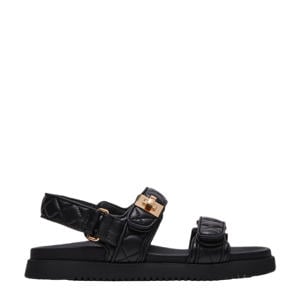 leren sandalen zwart