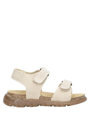 leren sandalen ecru