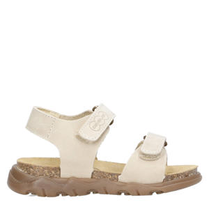   leren sandalen ecru