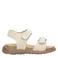 Develab leren sandalen ecru
