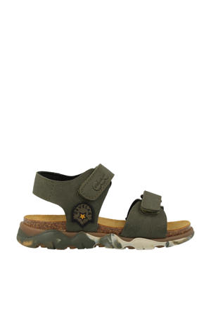 leren sandalen groen