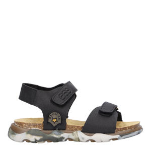   leren sandalen zwart