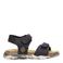 Develab leren sandalen zwart