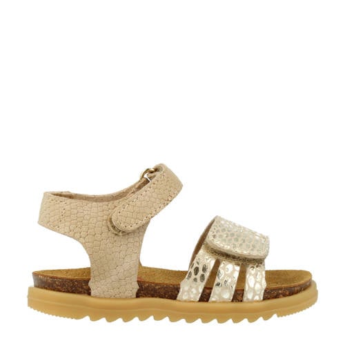 Develab leren sandalen taupe afbeelding