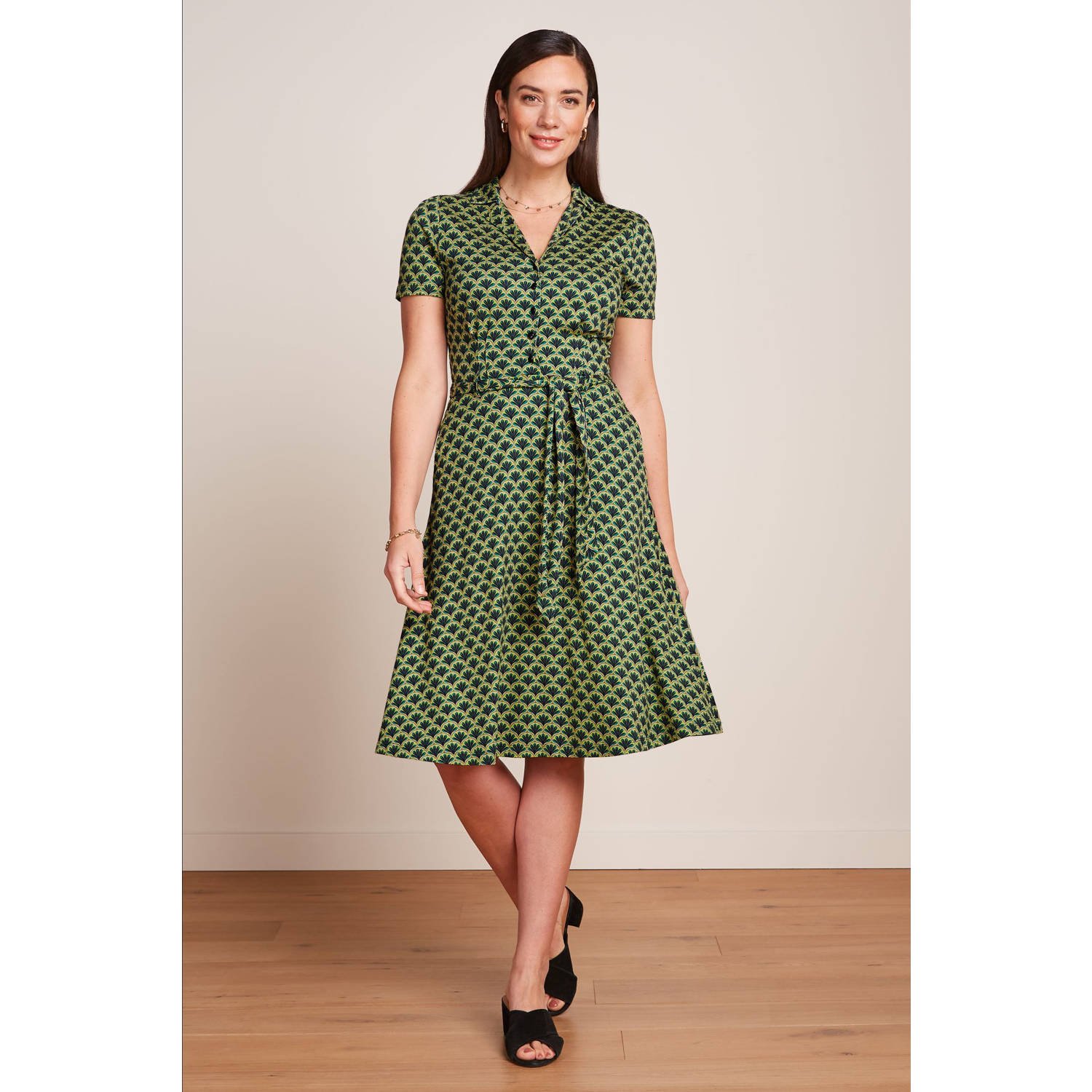 King Louie midi jurk groen