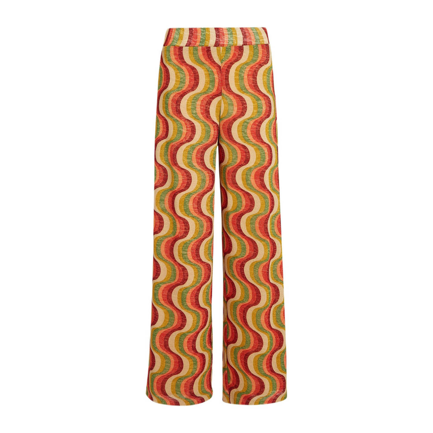 King Louie wide leg regular waist broek multi met glitter