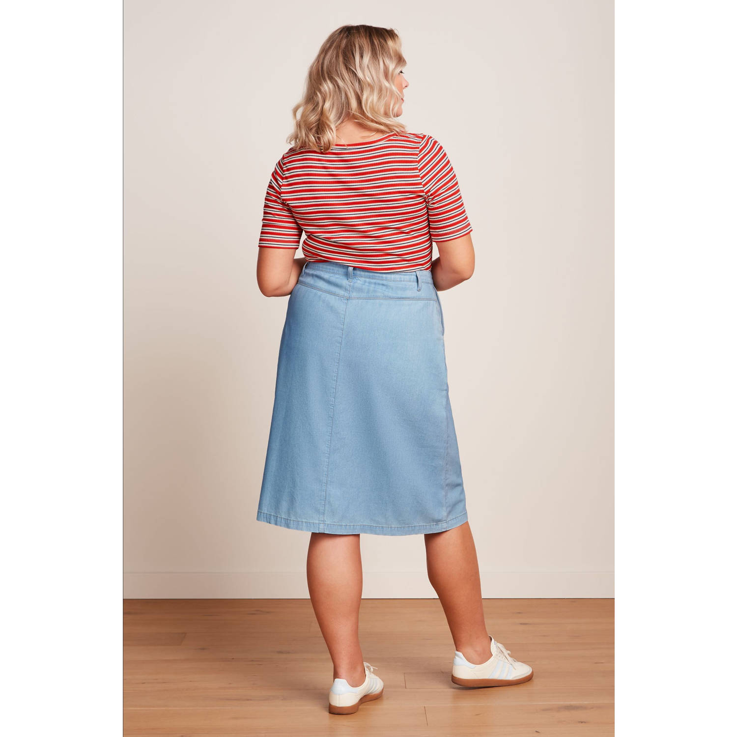 King Louie spijkerrok light blue denim
