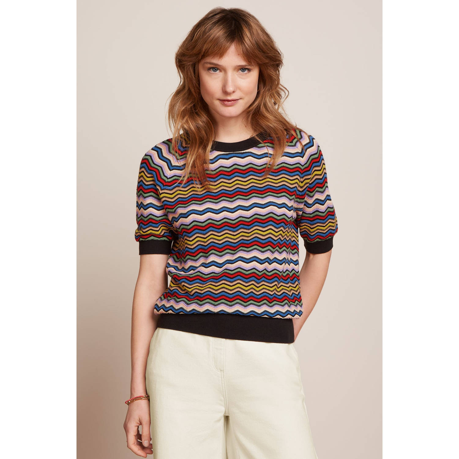 King louie Faye Breeze Top Korte Mouw Multicolor Dames