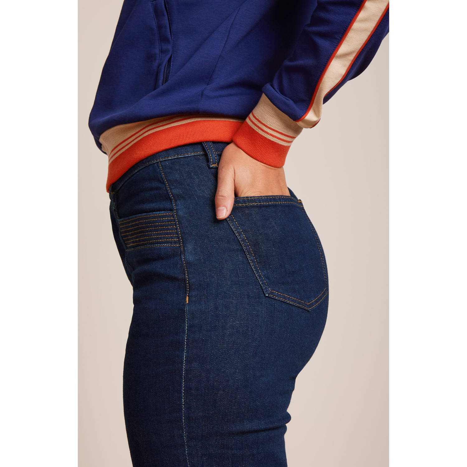 King Louie regular waist dark blue denim