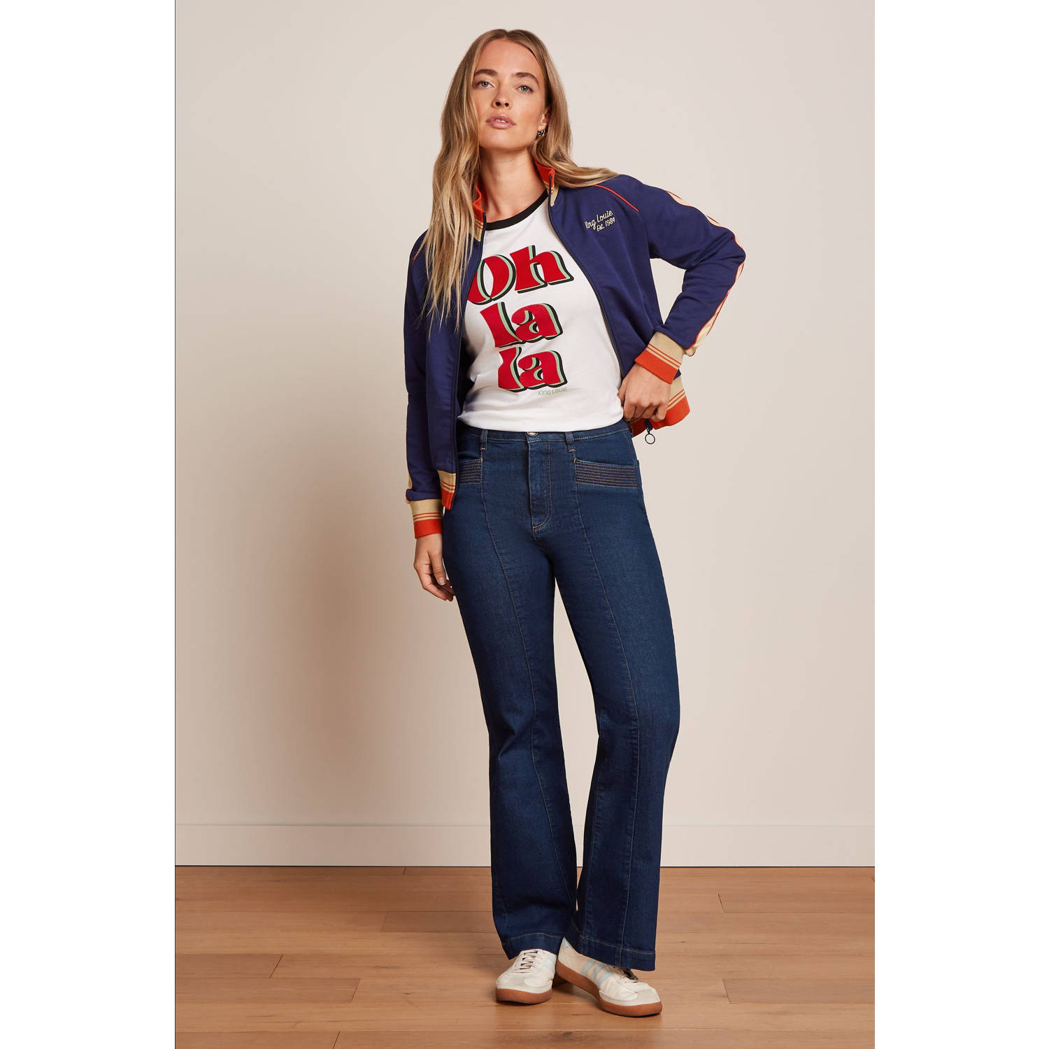 King Louie regular waist dark blue denim