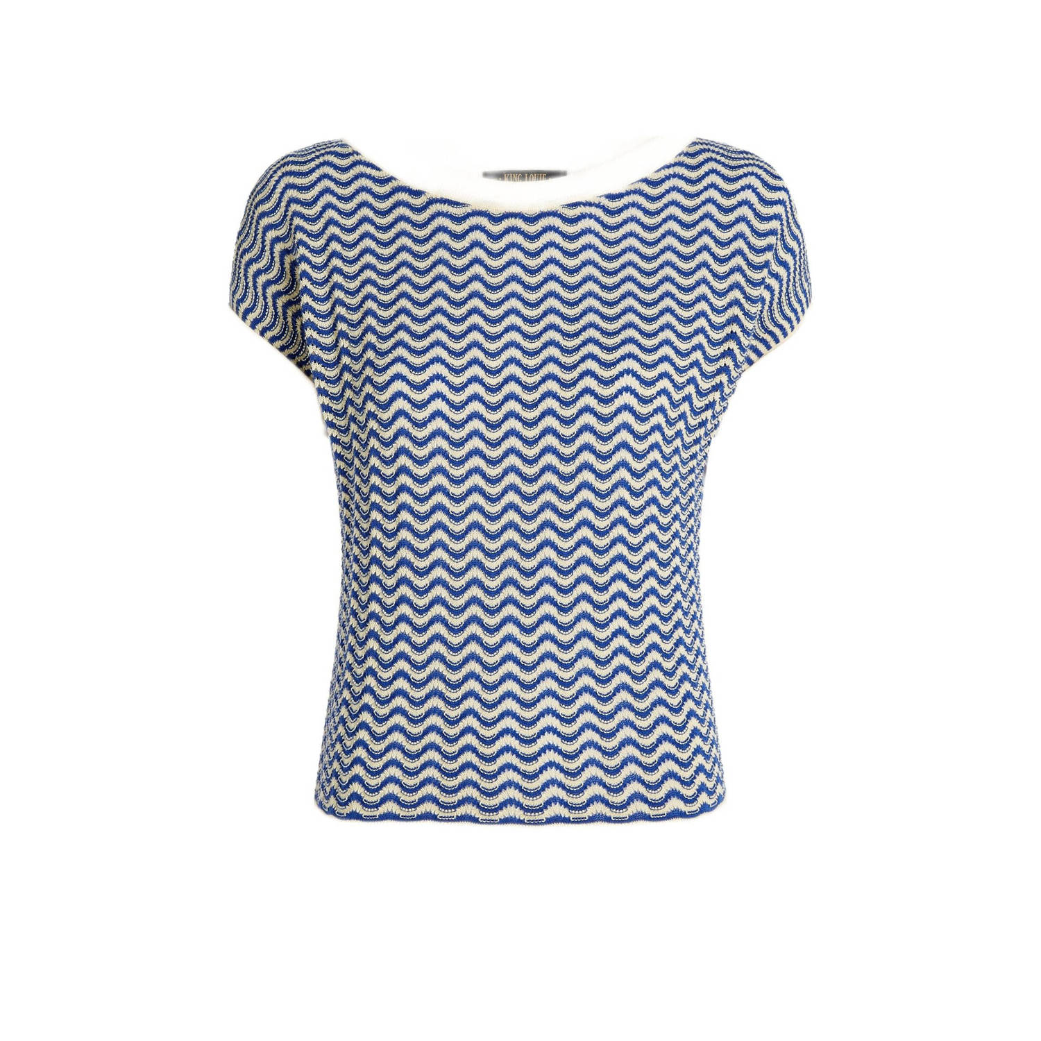 King Louie top donkerblauw fijn gebreid