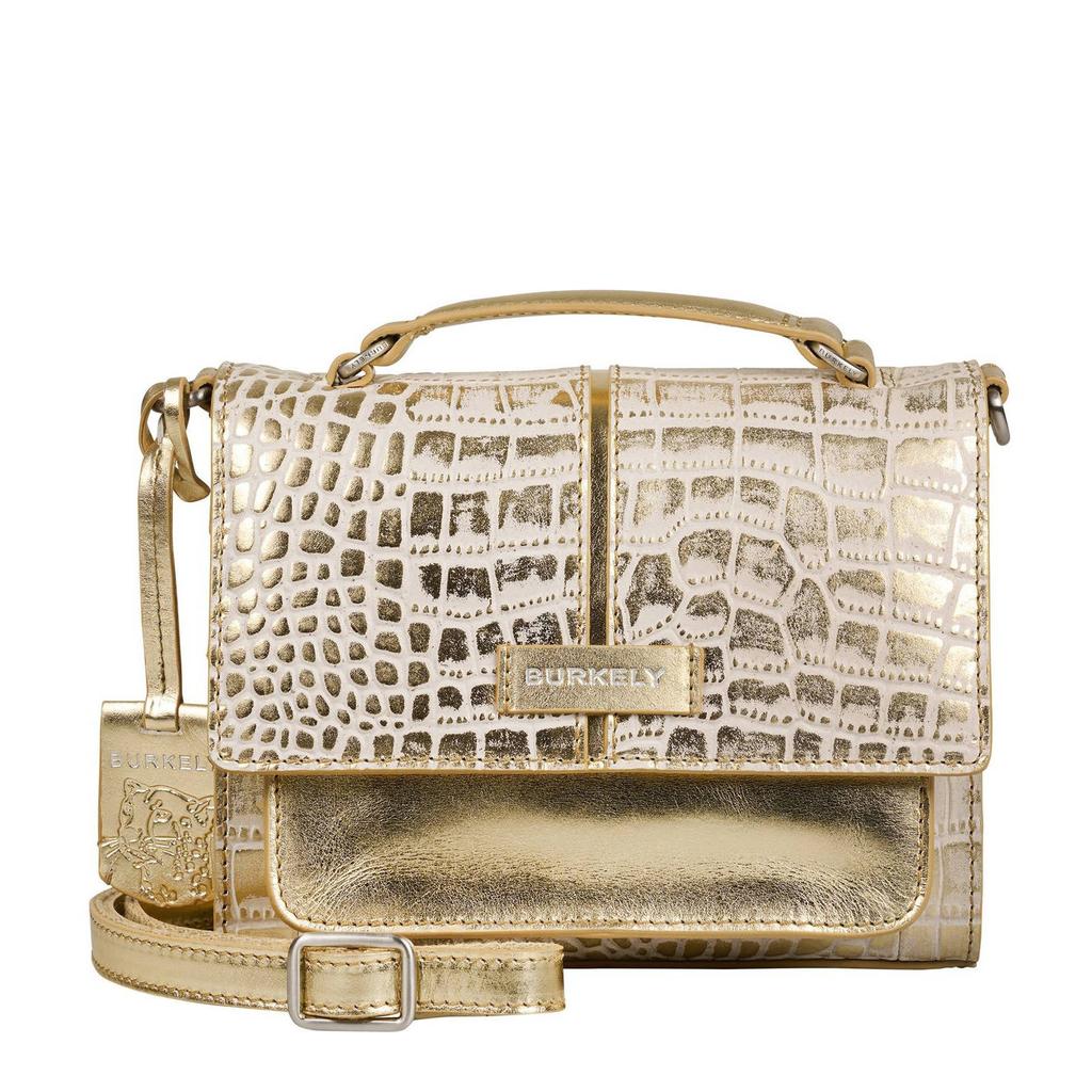 BURKELY leren crossbody tas Cool Colbie goudkleurig