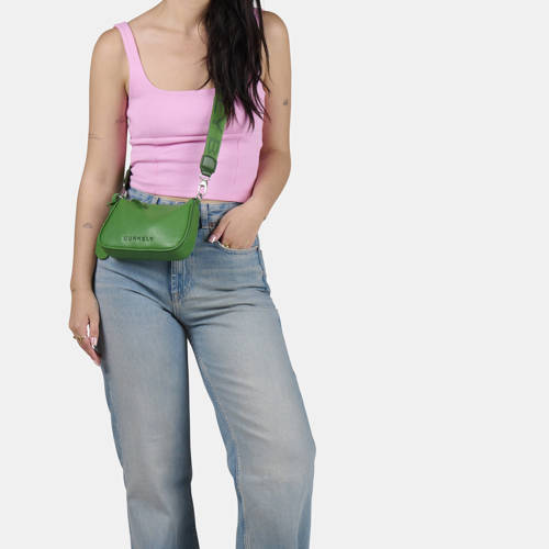 BURKELY leren crossbody tas Always Alyx groen afbeelding