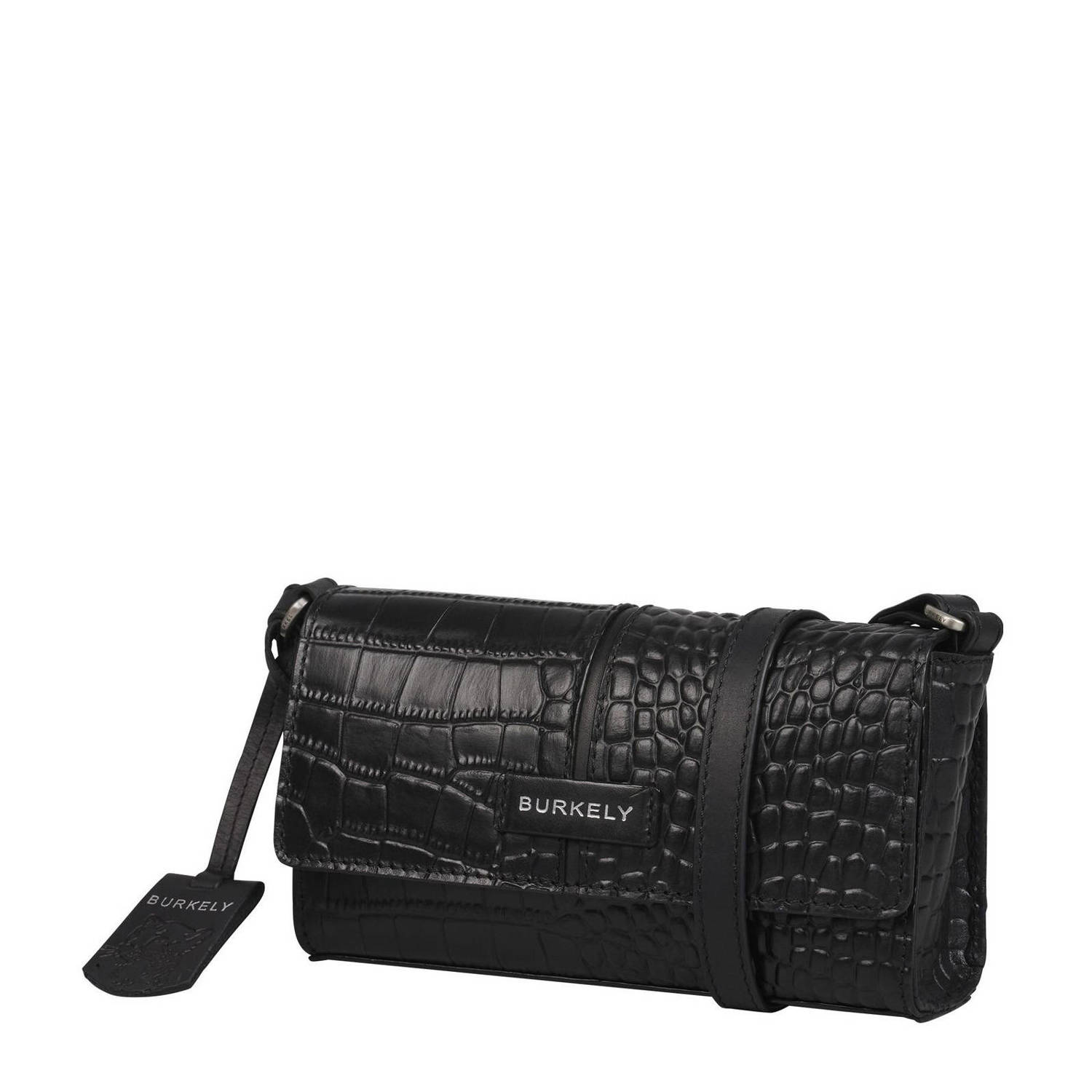 BURKELY leren crossbody tas Cool Colbie zwart
