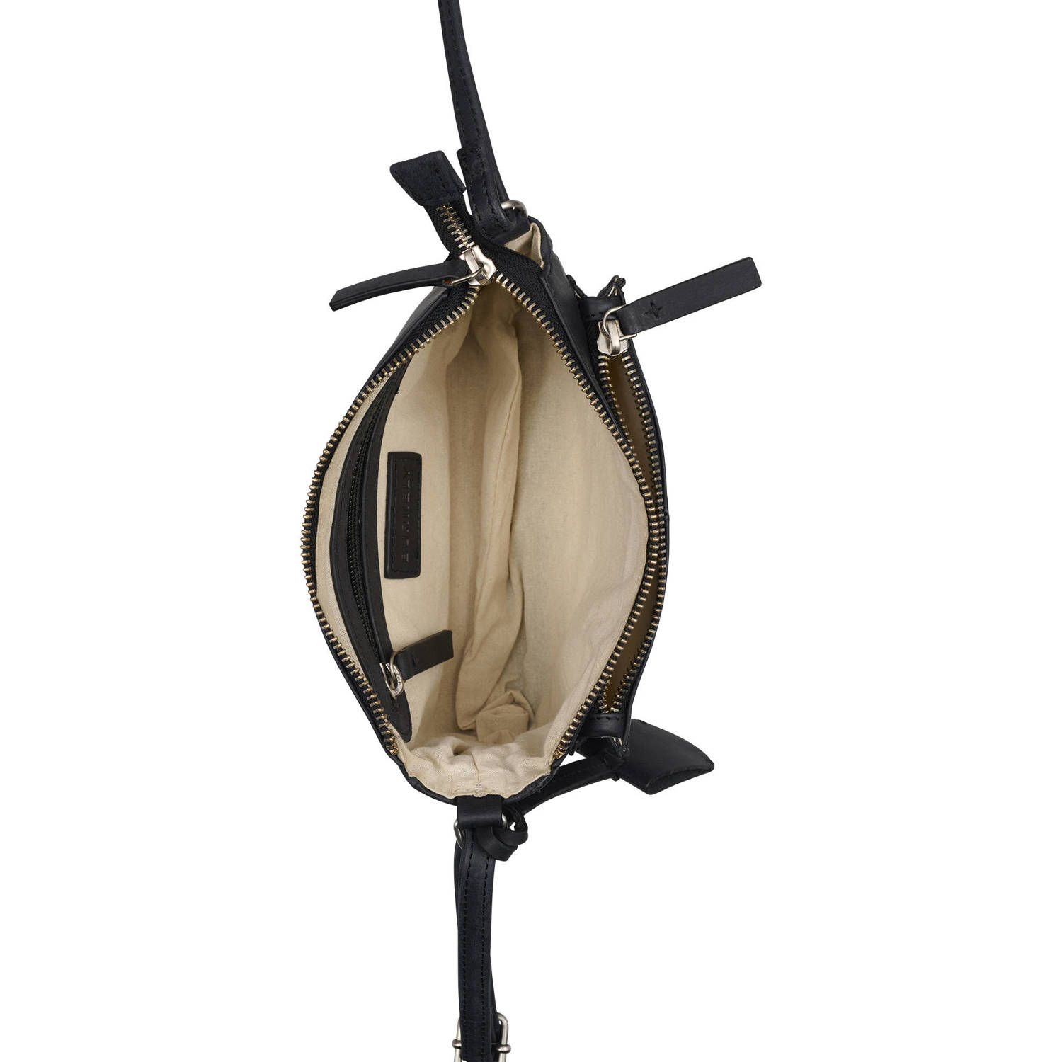 BURKELY leren crossbody tas Rogue Robyn zwart