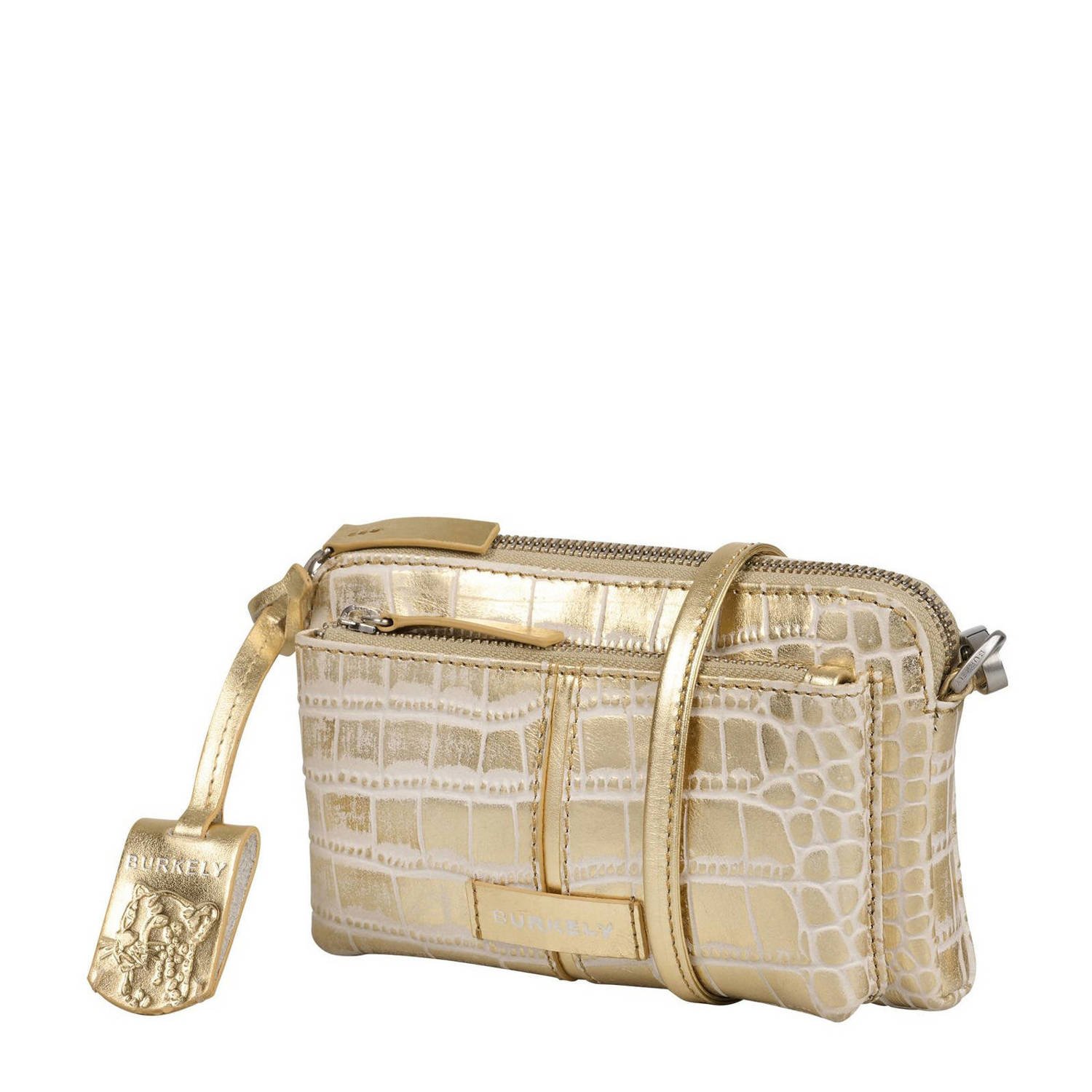 BURKELY leren telefoontasje Cool Colbie goudkleurig
