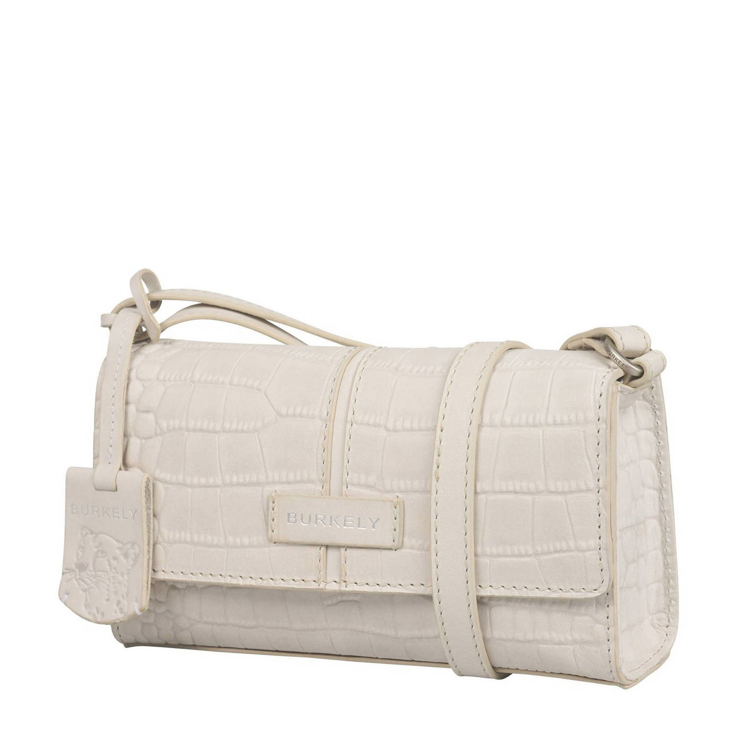 BURKELY leren crossbody tas Cool Colbie ecru