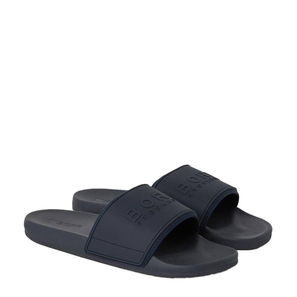 Donkerblauwe heren Björn Borg Romeo slippers van 100% tpu (thermoplastic polyurethaan)
