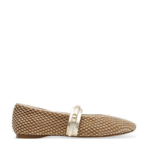 Steve Madden Rejoice-R ballerina's met strass steentjes goud afbeelding