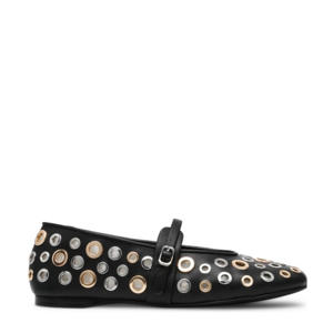   ballerina's met eyelets zwart/zilver/goud