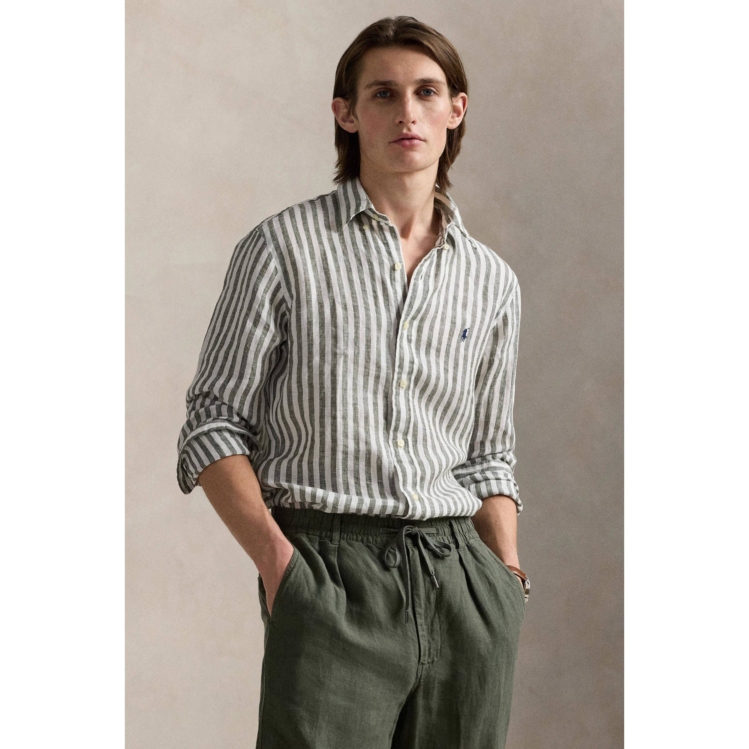 Polo Ralph Lauren Custom fit linnen overhemd met button-downkraag