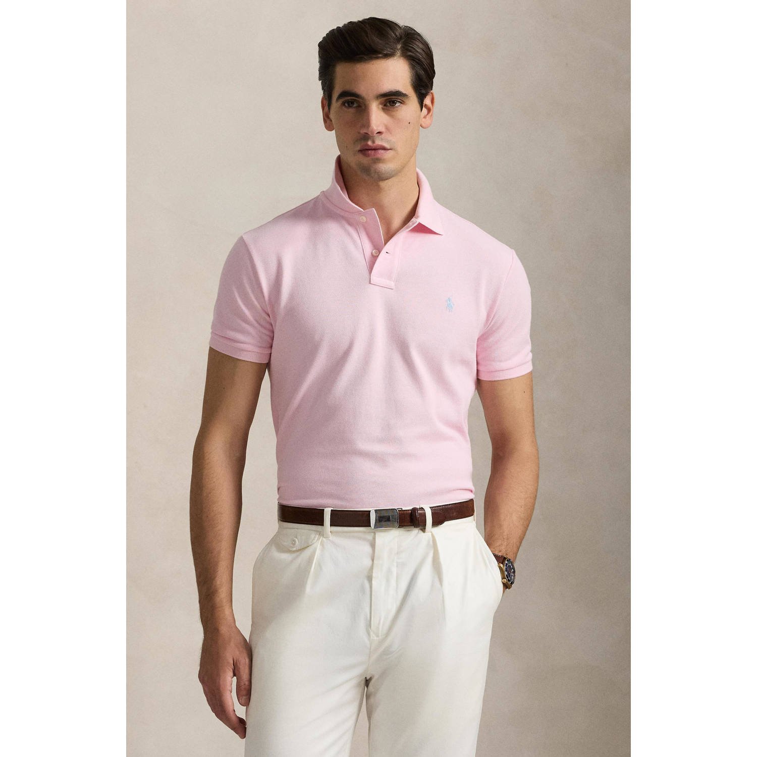 Polo Ralph Lauren Rose Polo Slim Fit Casual Pink Heren